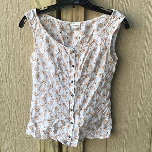 Button up sleeveless top
